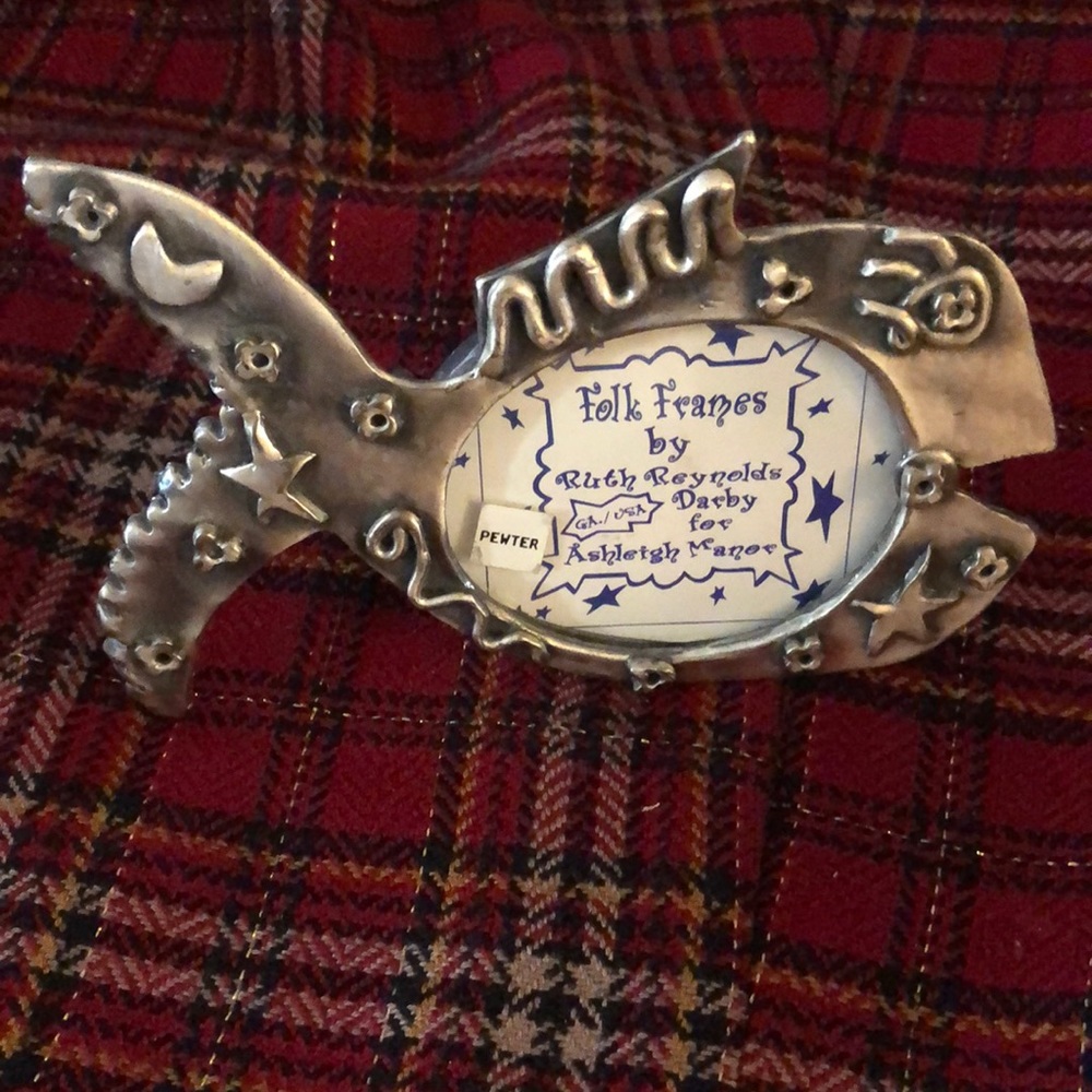 💕 2/$15 Pewter Fish Frame by Ruth Reynolds Darby-NWOT